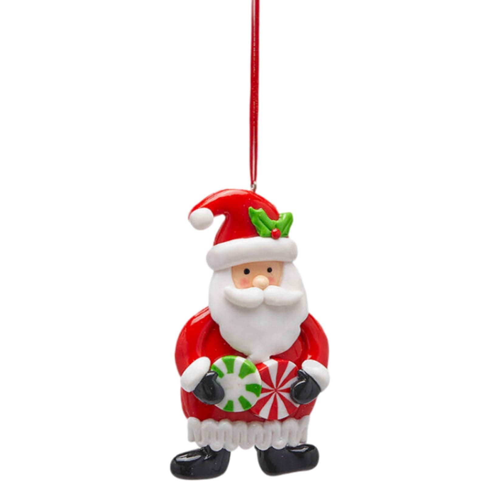 Pendaglio per albero di Natale, decorazione bianco e rosso, da 12 cm - 2
