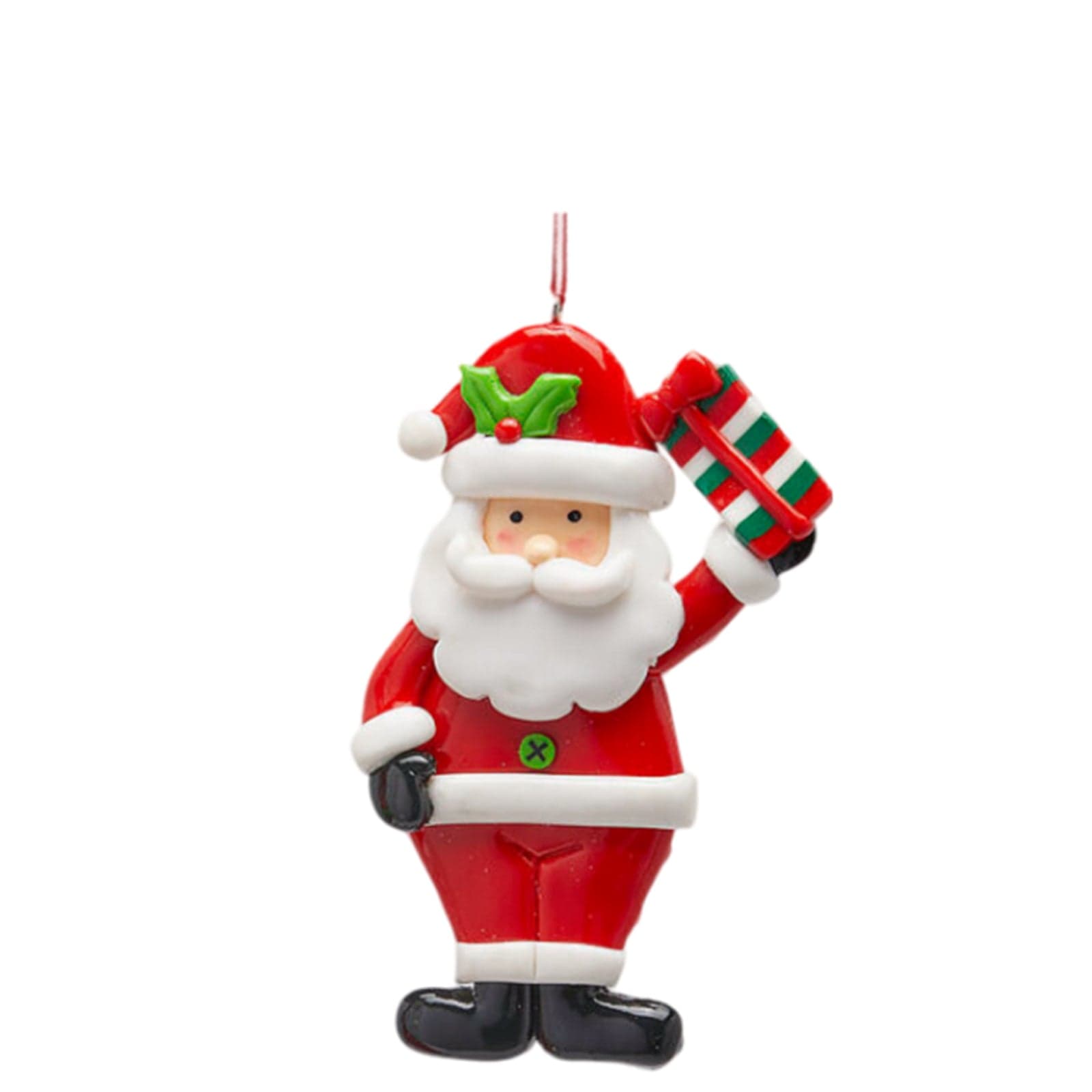 Pendaglio per albero di Natale, decorazione bianco e rosso, da 12 cm - 3
