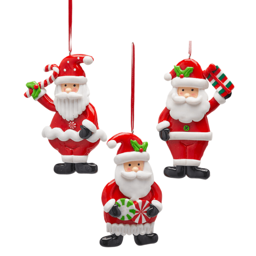 Pendaglio per albero di Natale, decorazione bianco e rosso, da 12 cm - 4