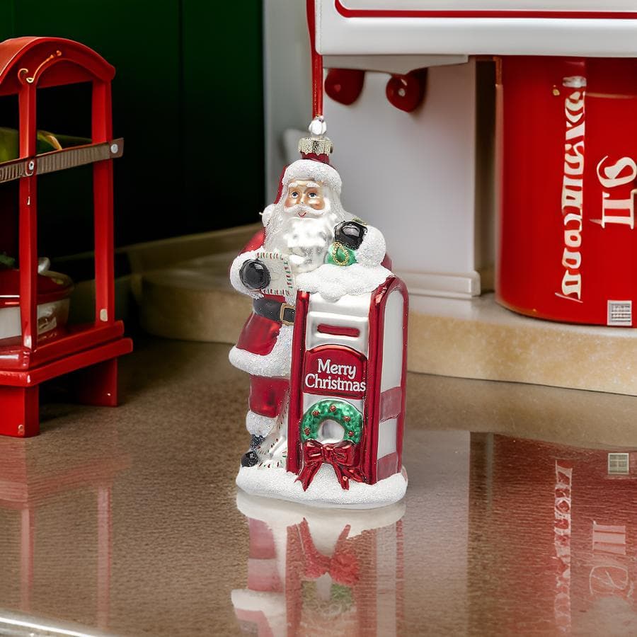 Pendaglio per albero di Natale "Babbo con Posta" da 14 cm - 2