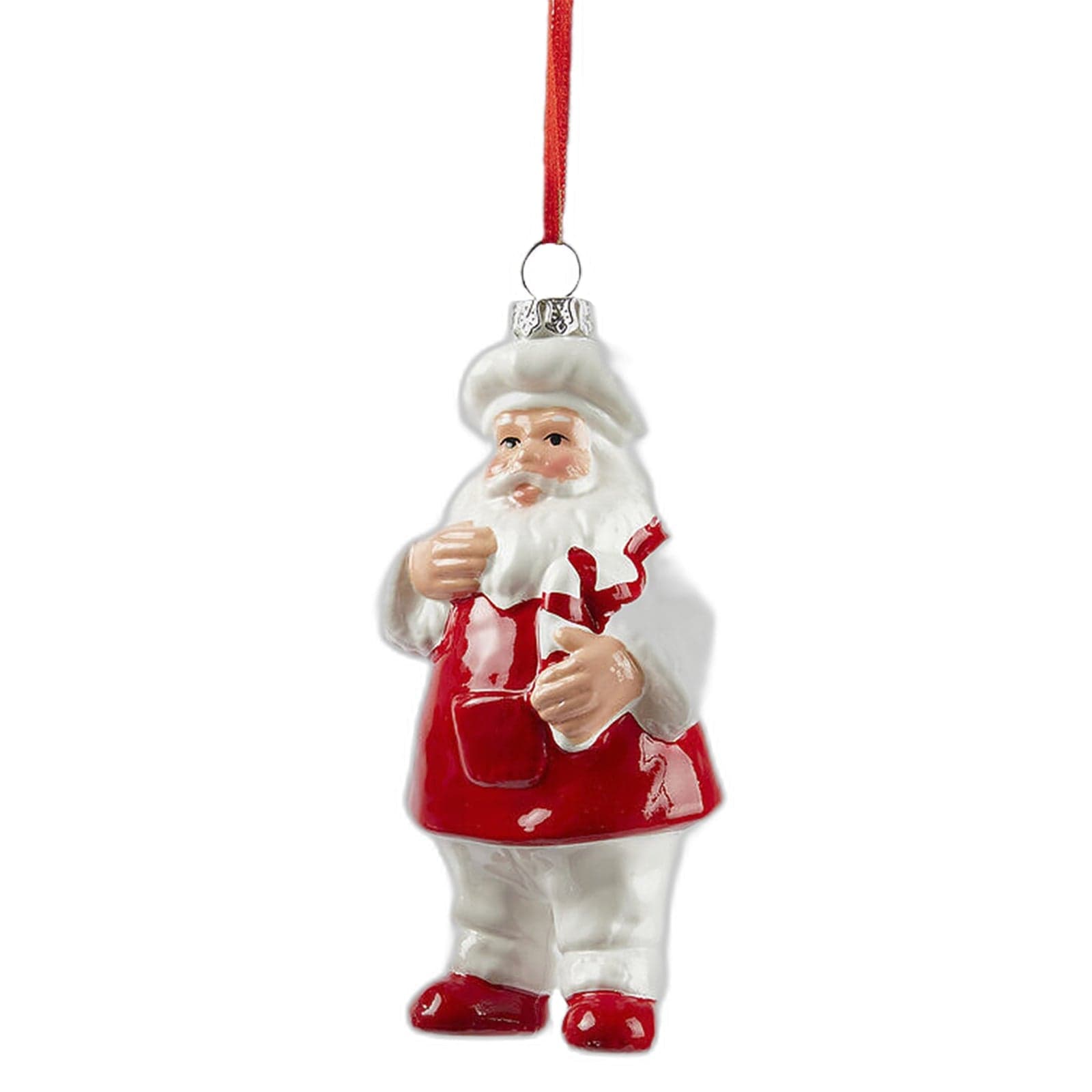 Pendaglio per albero di Natale "Babbo Chef" 12 x 6 x 4.5 cm, set da 2 pezzi - 3