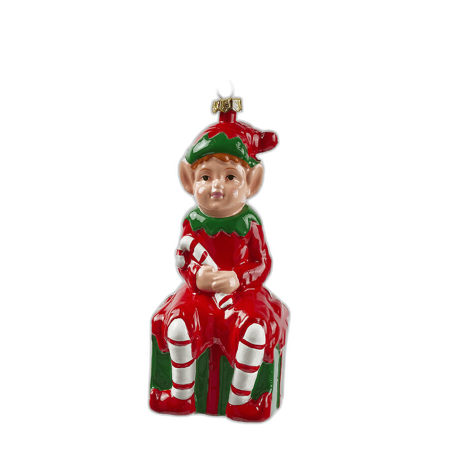 Pendaglio per albero di Natale "Elfo" 4 x 6 x 12,5 cm - 2