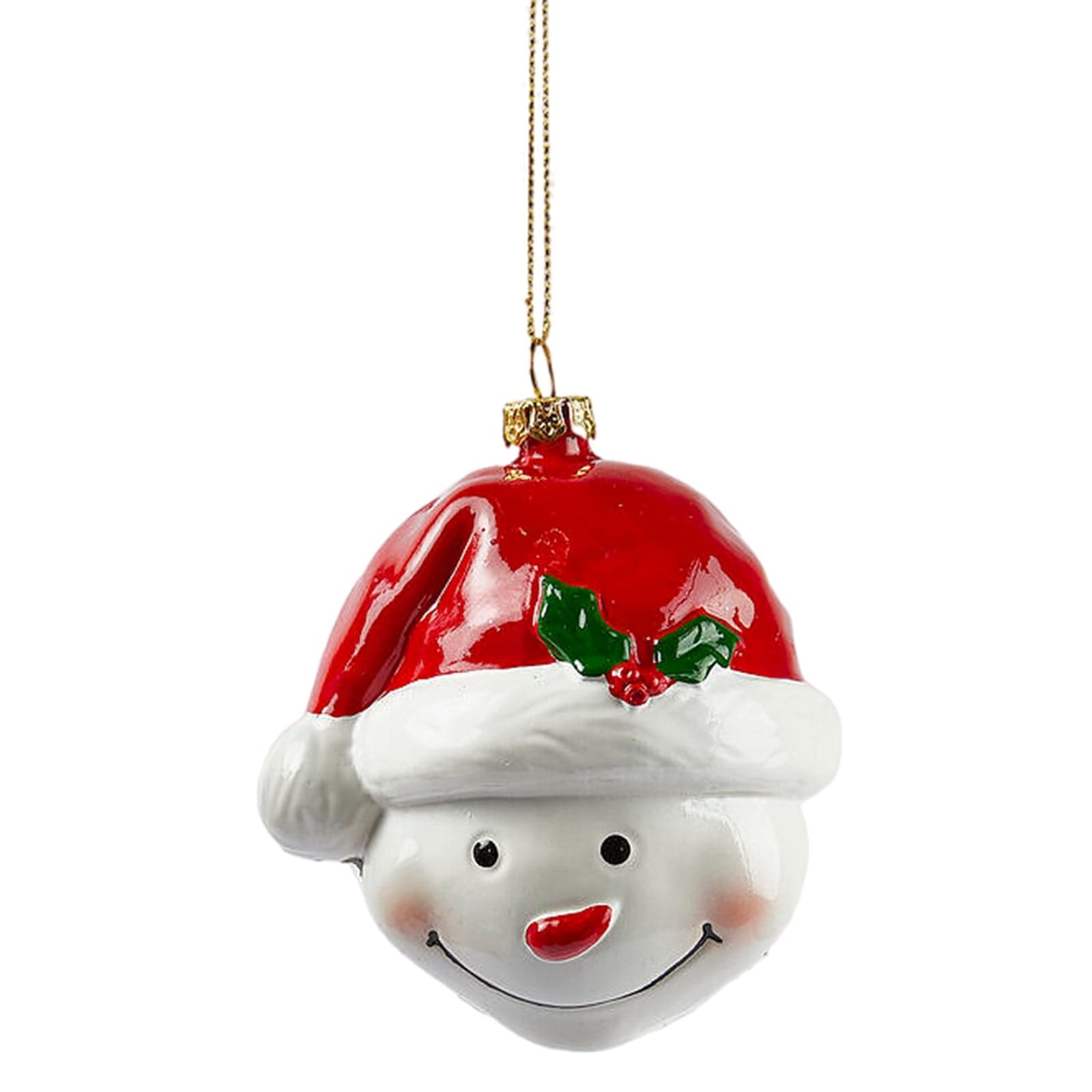 Pallina per albero di Natale bianco e rosso, da 10 cm - 2