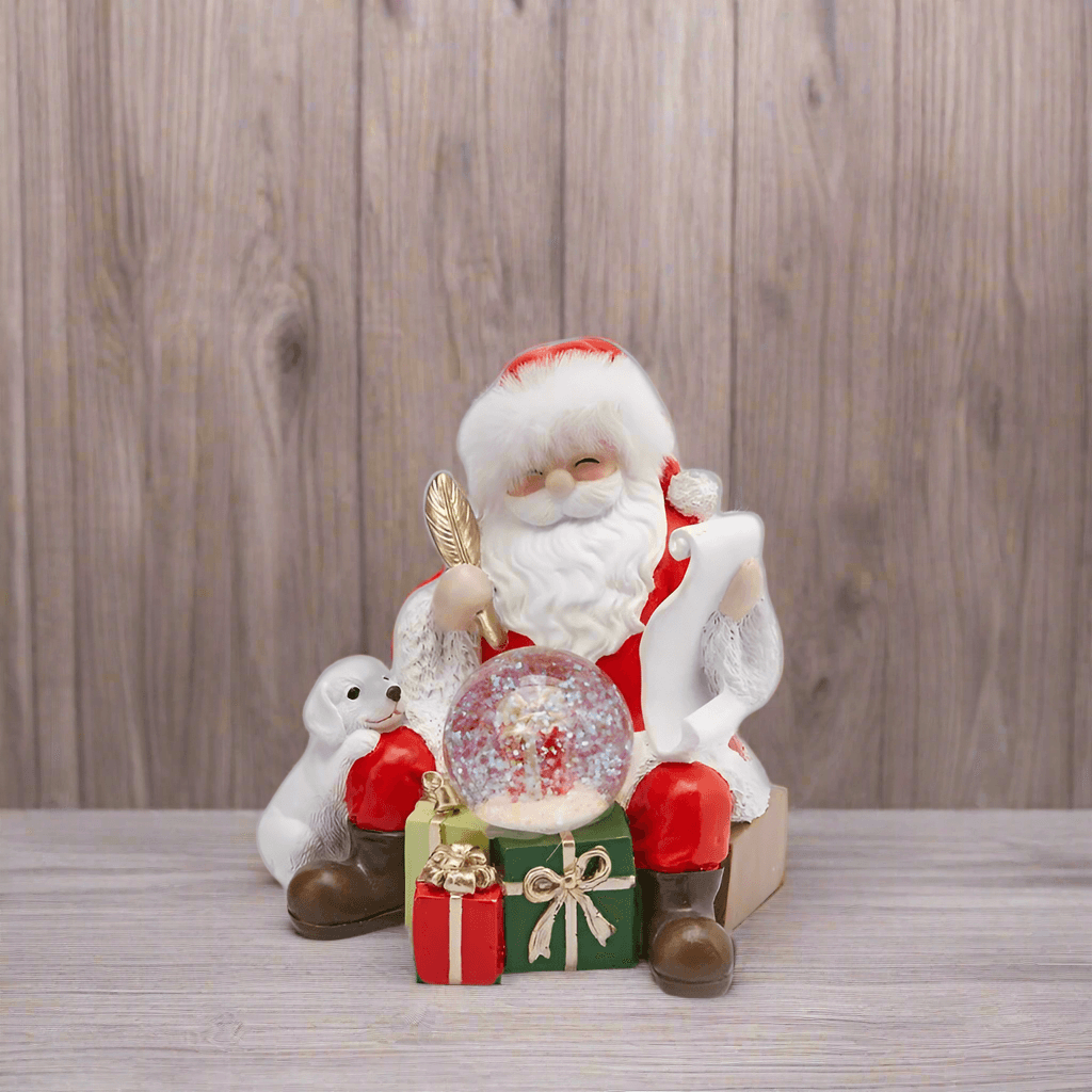 Palla di neve ad Acqua "Babbo Natale" con regali, 14 x 14 x 12 cm - 2