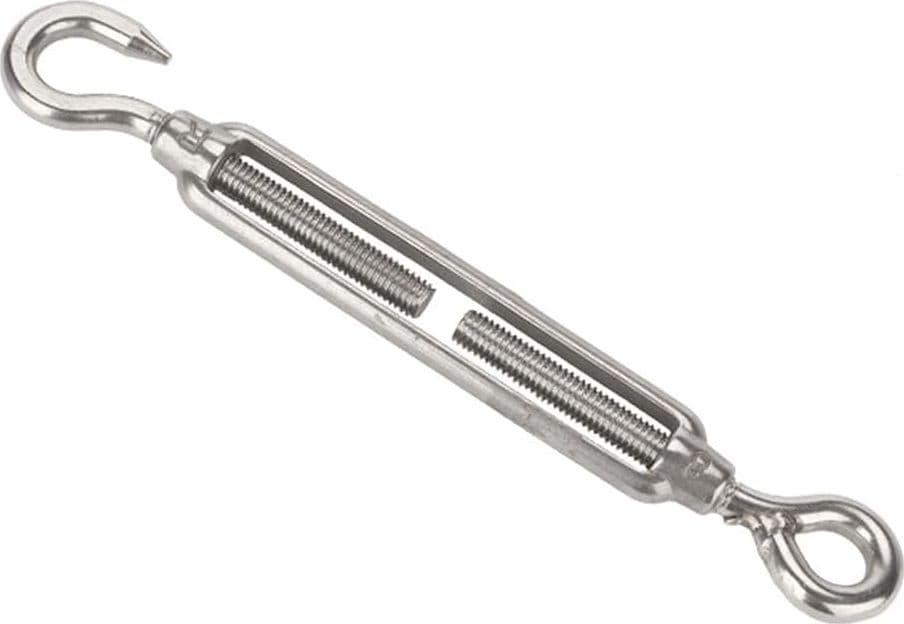 Tenditore ad occhio e gancio in acciaio inox da 5 mm - 2