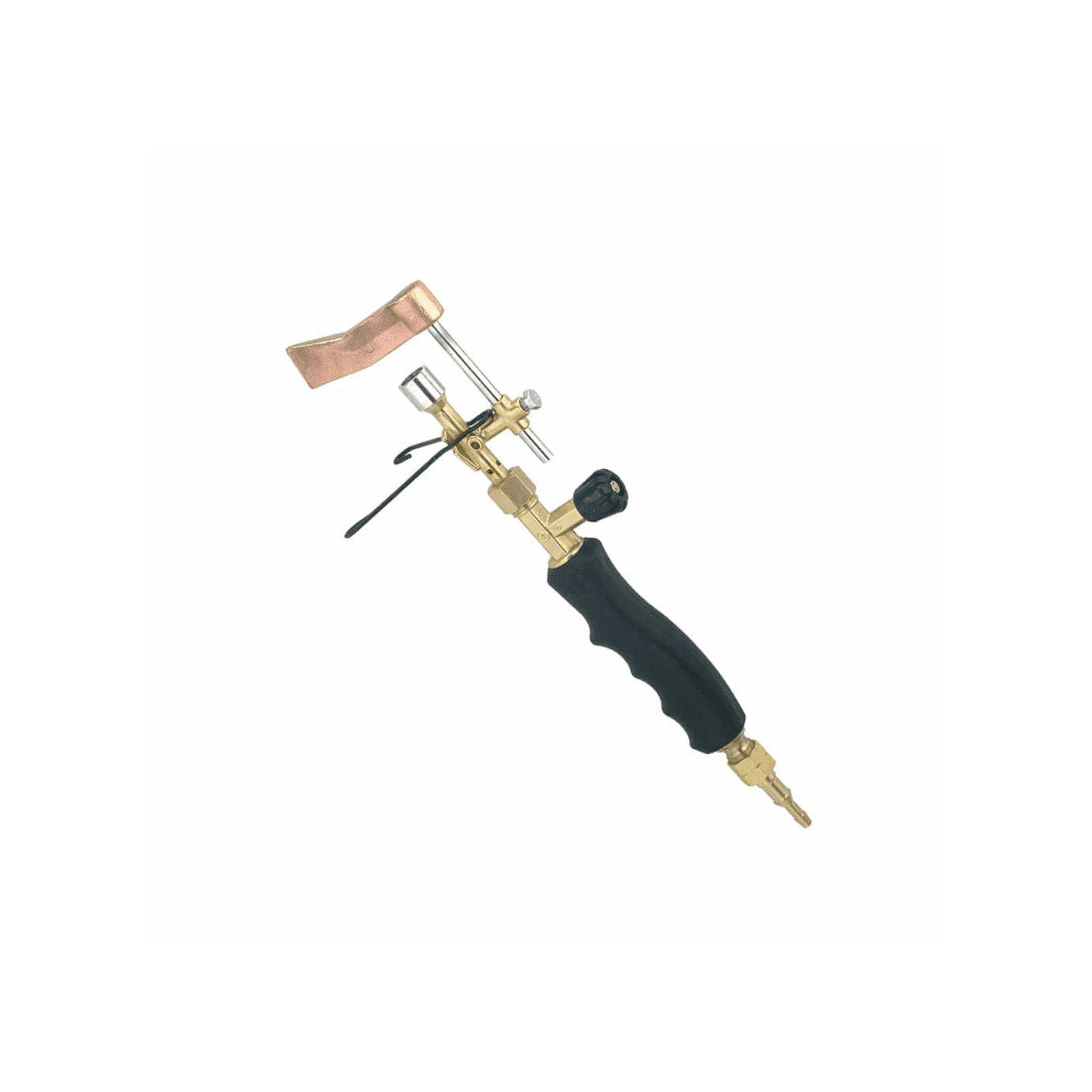 Canello Saldatore con Mazza in Rame e Rubinetto Anteriore Modello con Mascherina Parafiamma