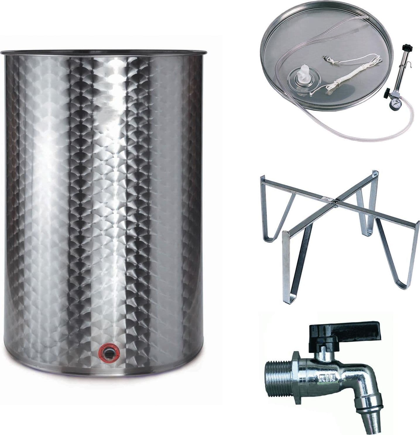 Botte in acciaio inox 18/10 per olio e vino "Made in Italy" - 2
