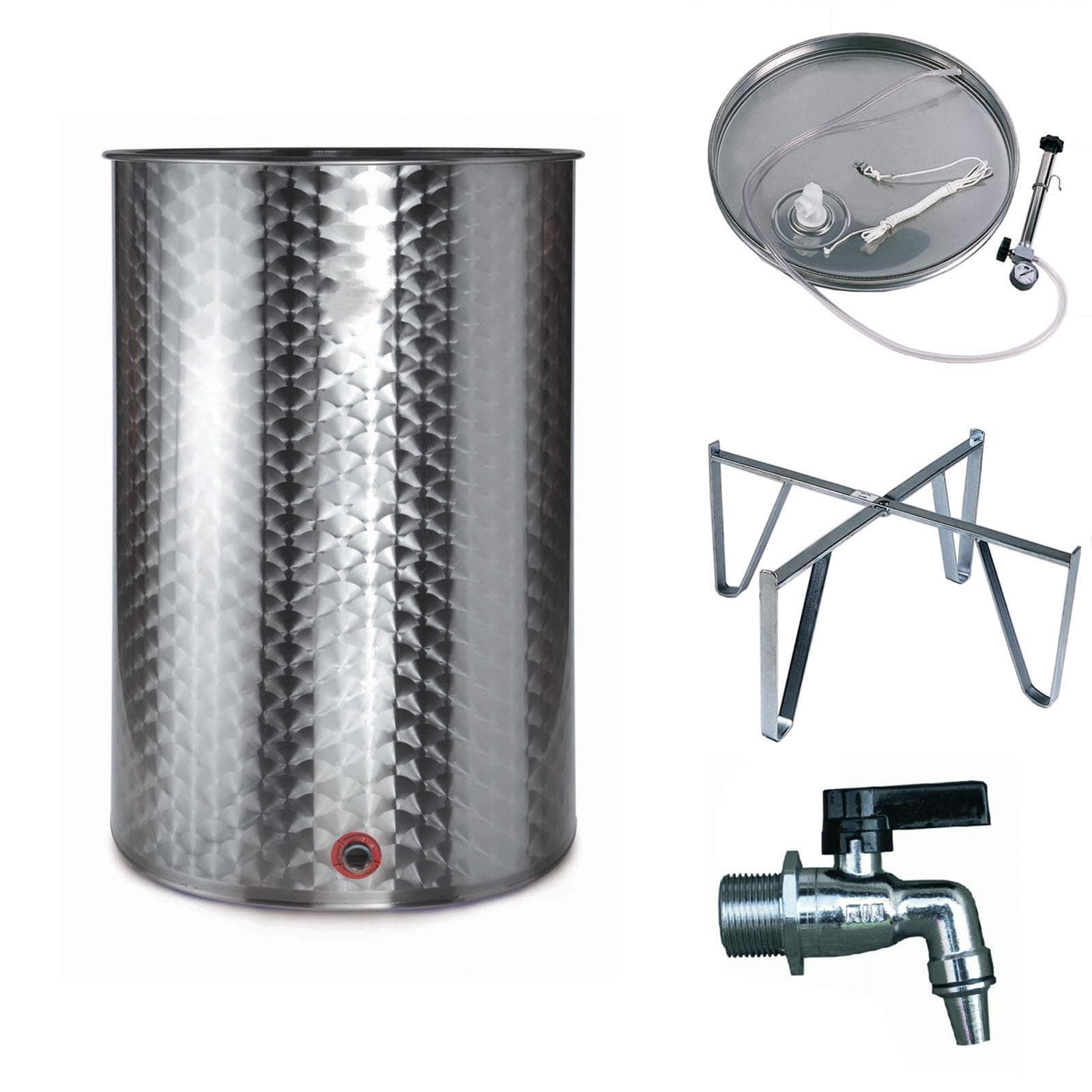 Botte in acciaio inox 18/10 per olio e vino "Made in Italy" - 2