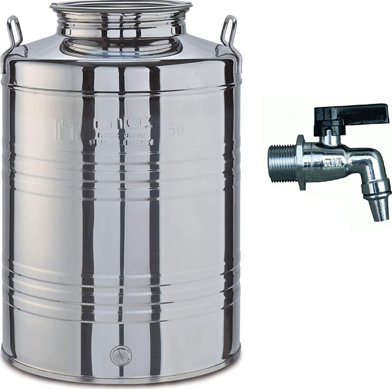 Contenitore in acciaio inox AISI 304 "Made in Italy" per olio d'oliva - 10