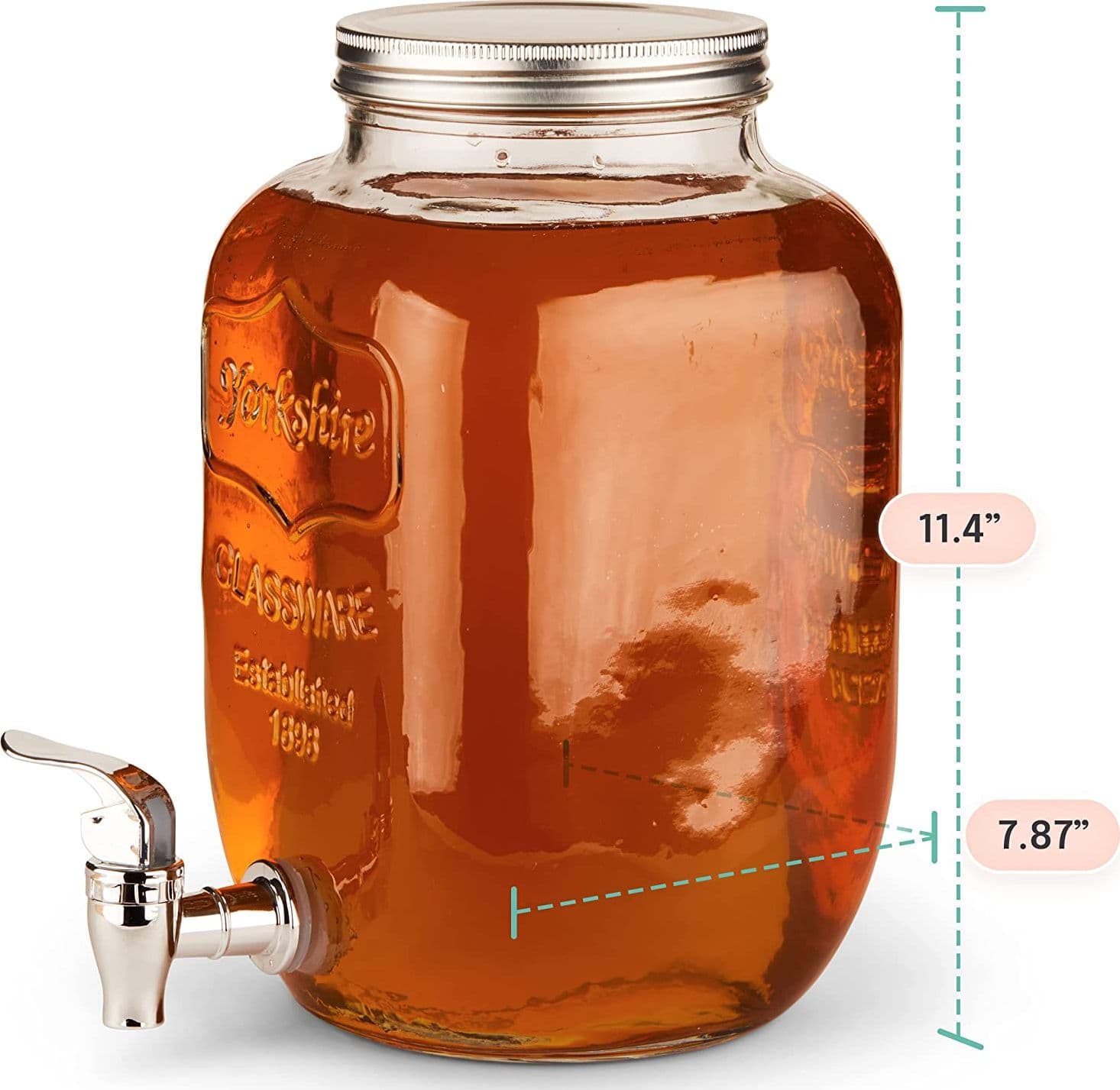 Caraffa in vetro porta bevande con rubinetto da 4 lt - 5