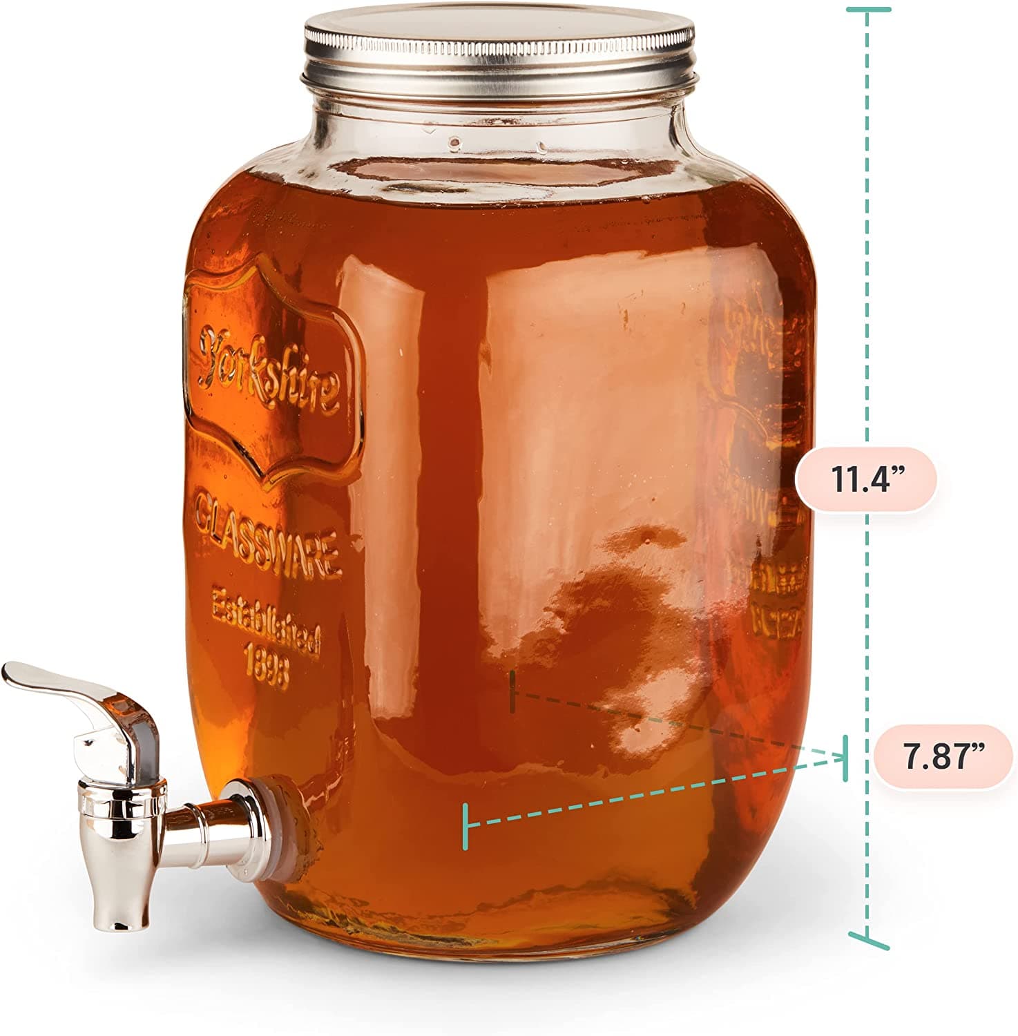 Caraffa in vetro porta bevande con rubinetto da 4 lt - 5