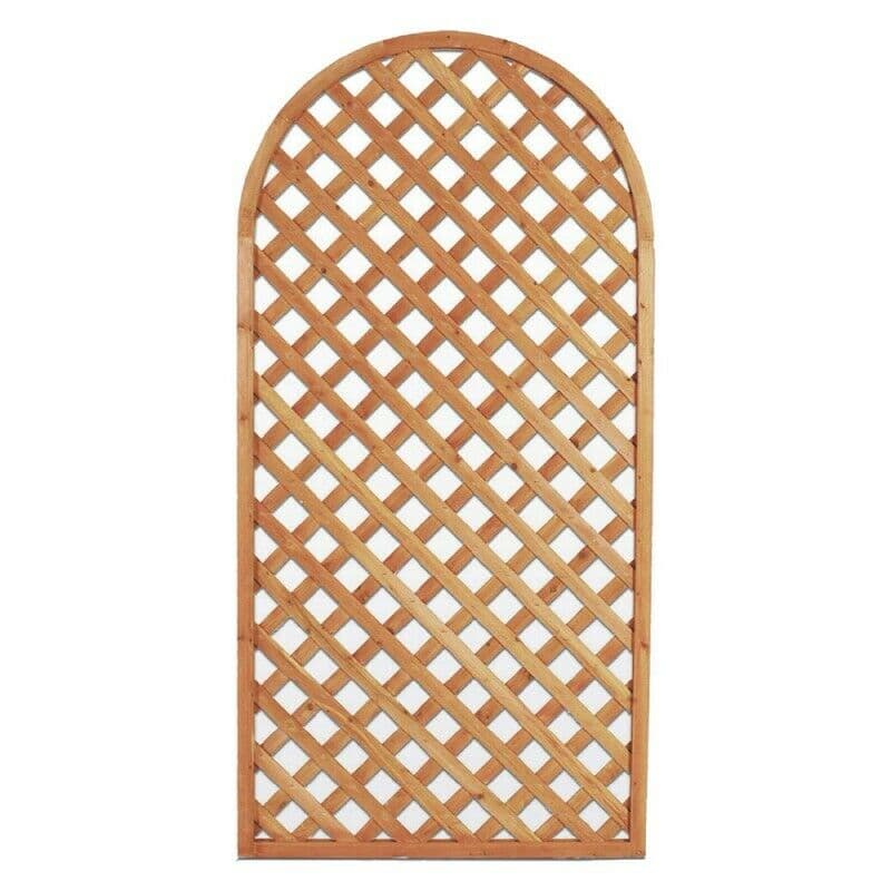 Pannello grigliato "Patio" Arco in legno tropicale naturale per recinzioni giardino e terrazzo
