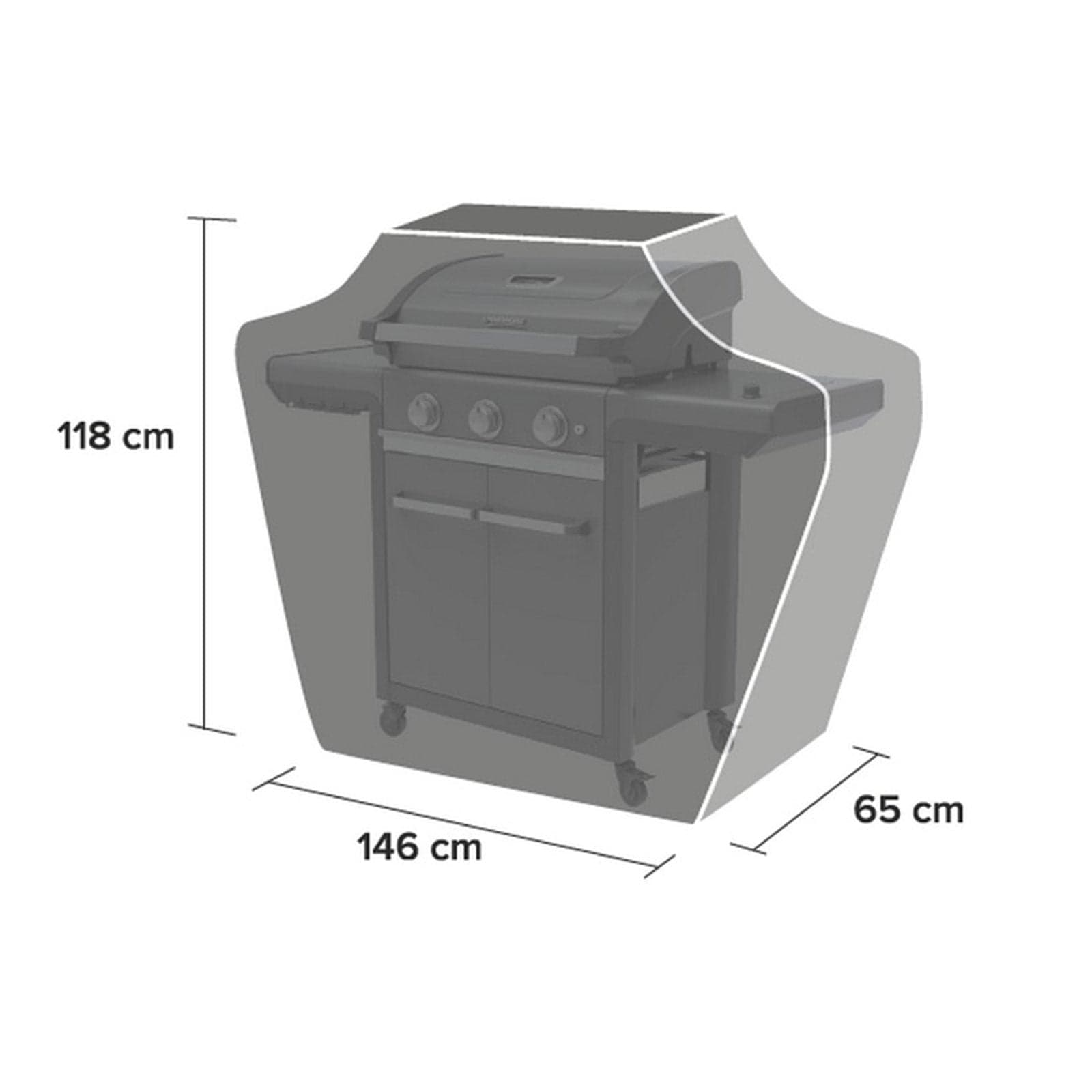 Copri BBQ "Premium" resistente per pioggia condensa e traspirante - 6