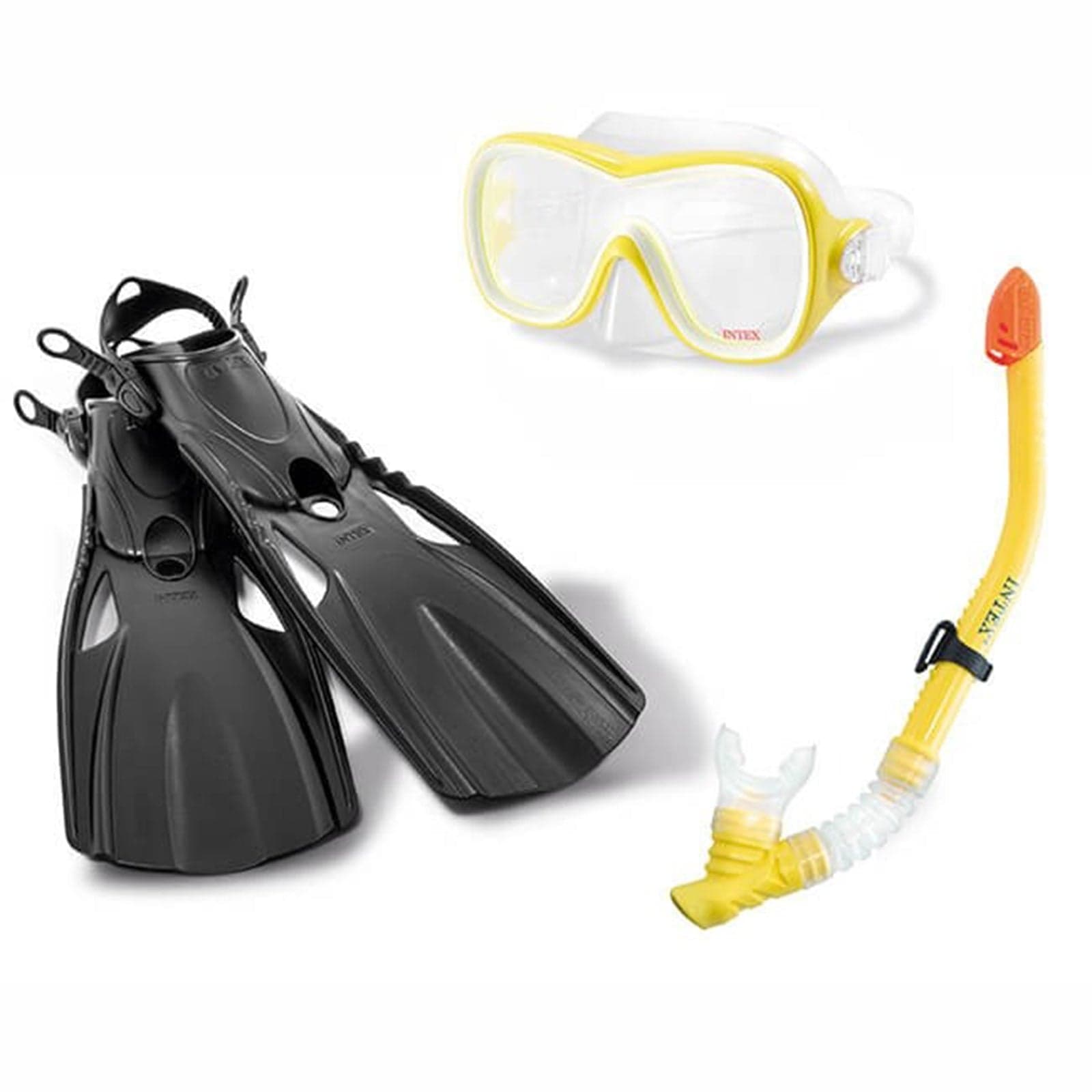 Kit completo pinne maschera e boccaglio da sub adulti per immersioni e snorkeling - 5