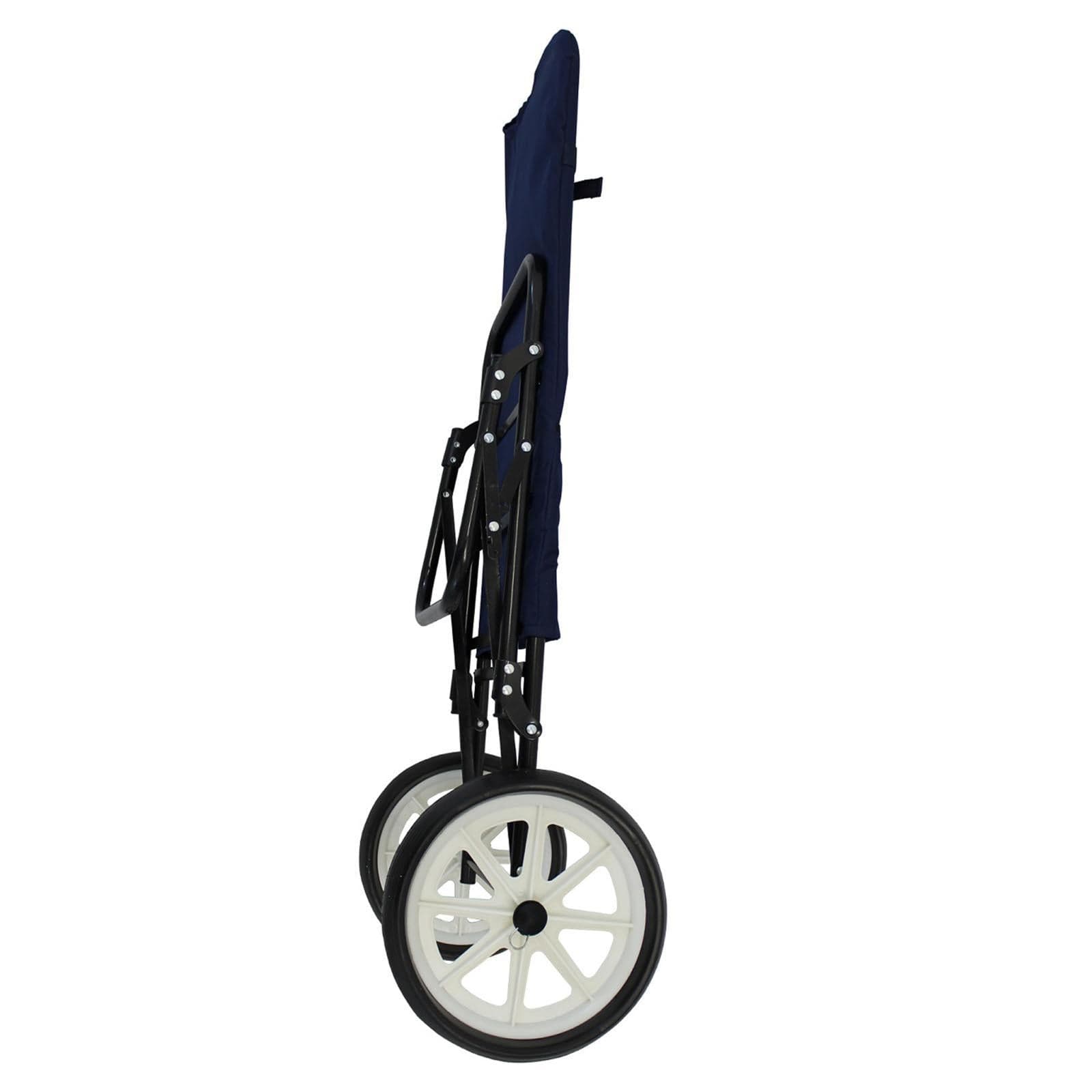 Carrello pieghevole "Sirio" porta spesa con ruote utile per spiaggia e città - 2