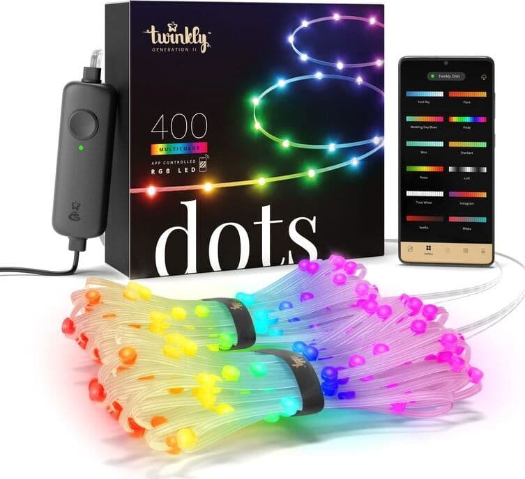 Catena luminosa Twinkly Dots a led RGB + Luce Calda decorazione natalizia - 2