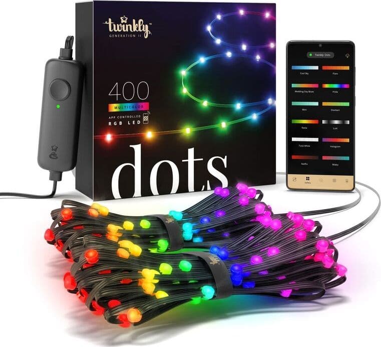Catena luminosa Twinkly Dots a led RGB + Luce Calda decorazione natalizia - 3