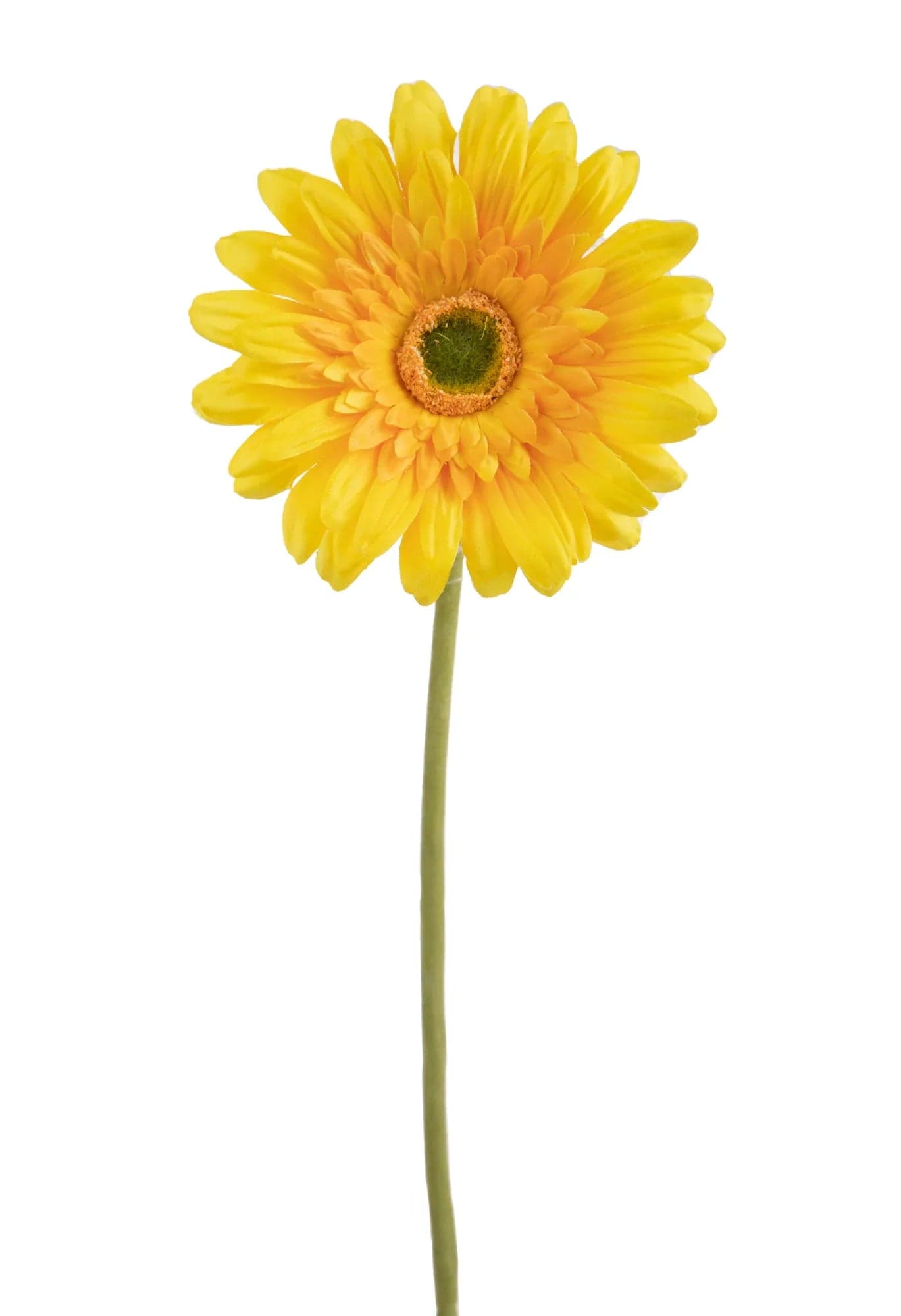 Fiore decorativo "Gerbera" con petali gialli decorazione centrotavola h 55 cm - 2