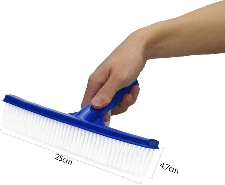 Spazzola in nylon per pulizia fondo e parete piscina in PVC da 25 cm - 2