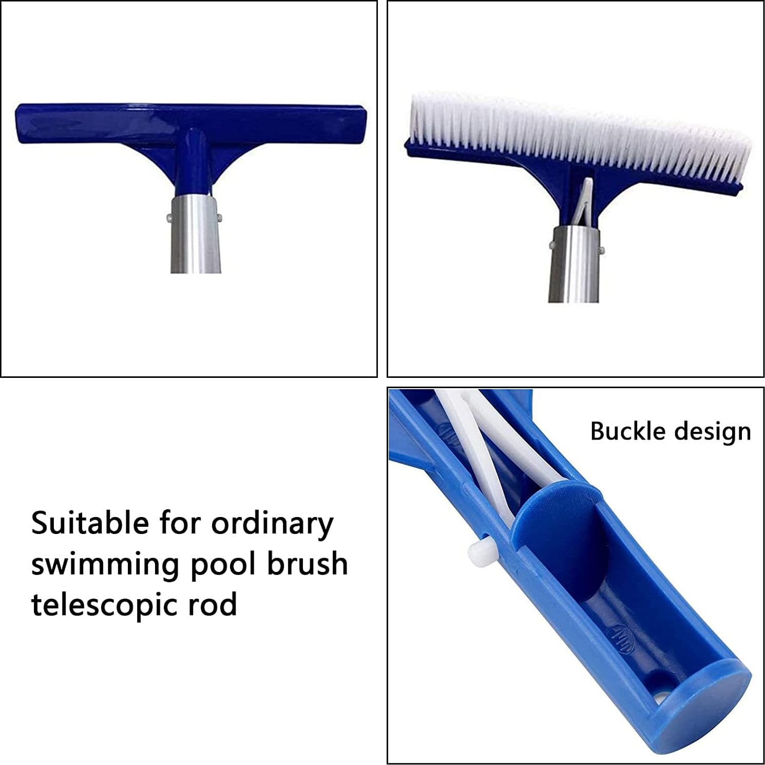 Spazzola in nylon per pulizia fondo e parete piscina in PVC da 25 cm - 3
