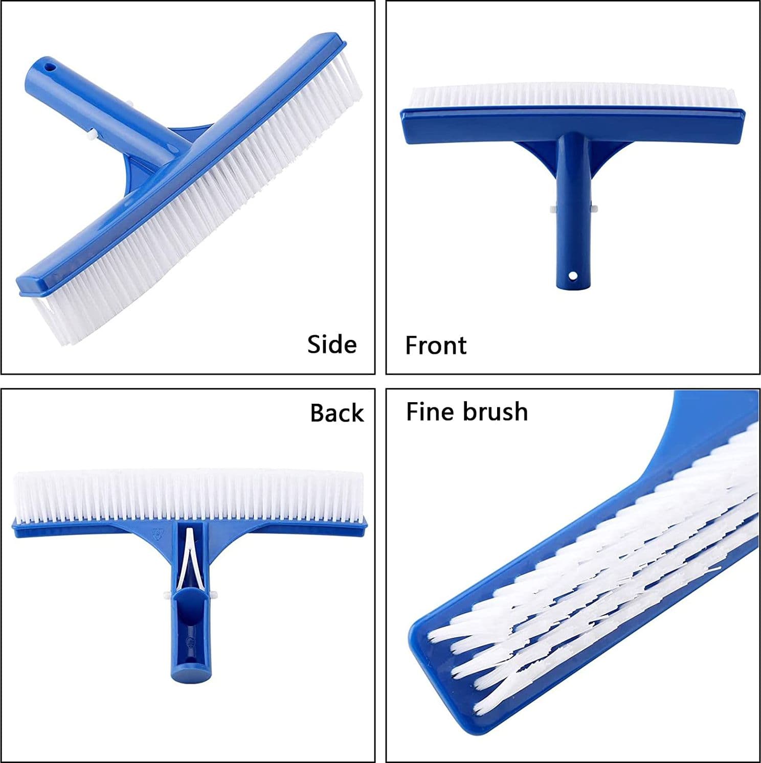 Spazzola in nylon per pulizia fondo e parete piscina in PVC da 25 cm - 4