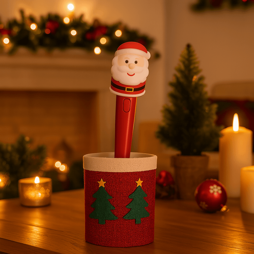 Penna a sfera di natale con luce per decorazioni natalizie - 5