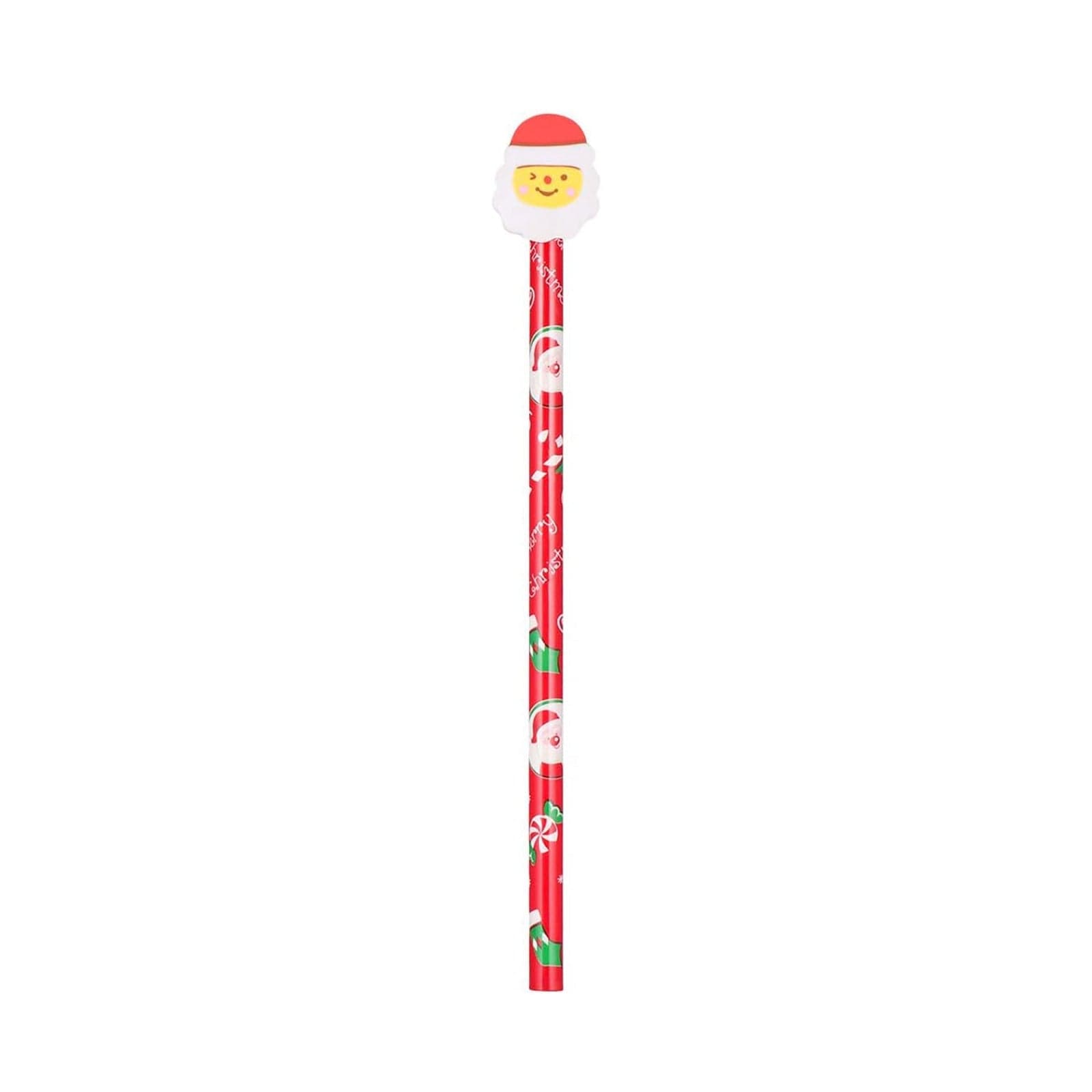 Matita natalizia segnaposto con gomma decorativa per bambini - 2