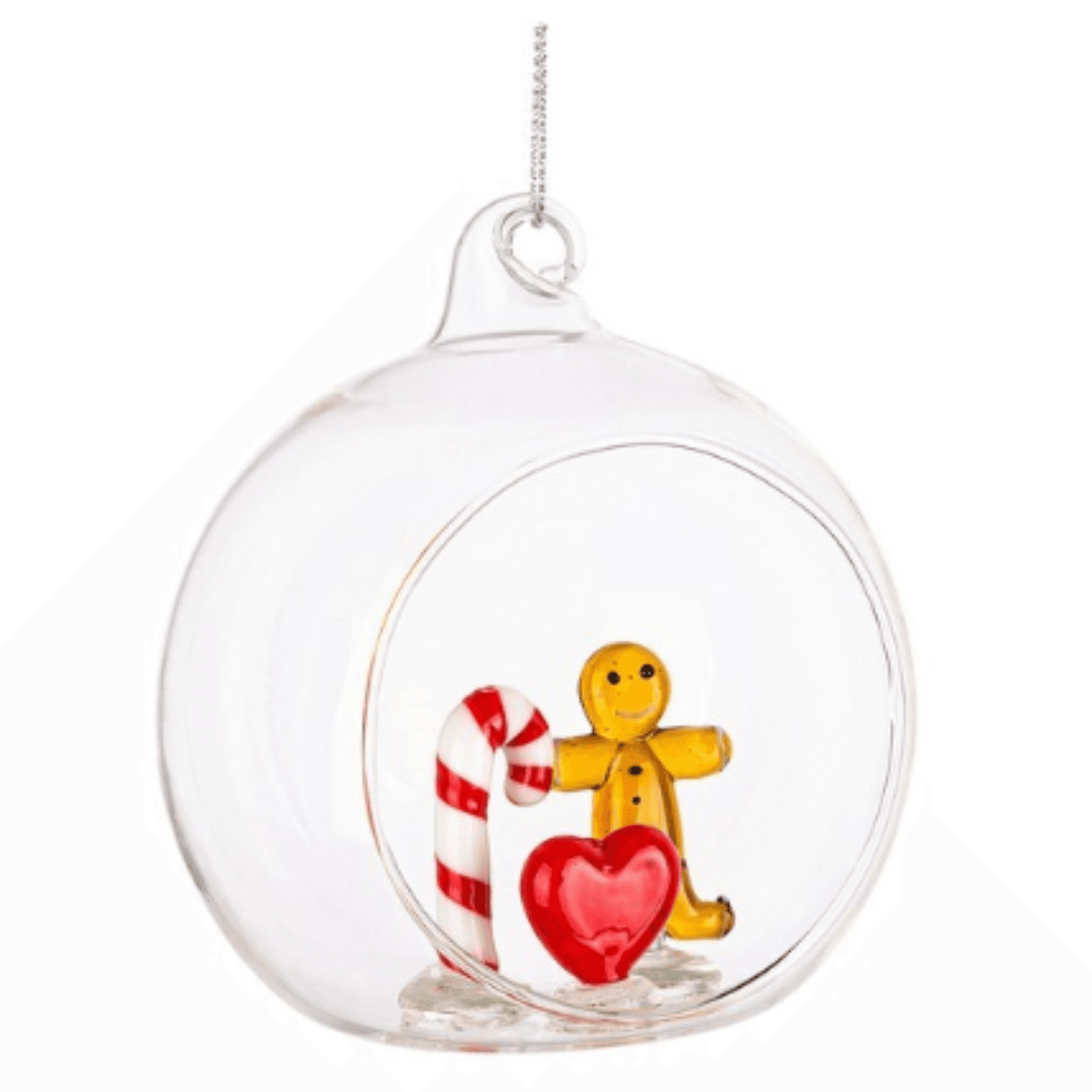 Palline per albero di Natale, sfera vetro trasparente con simboli natalizi - 2