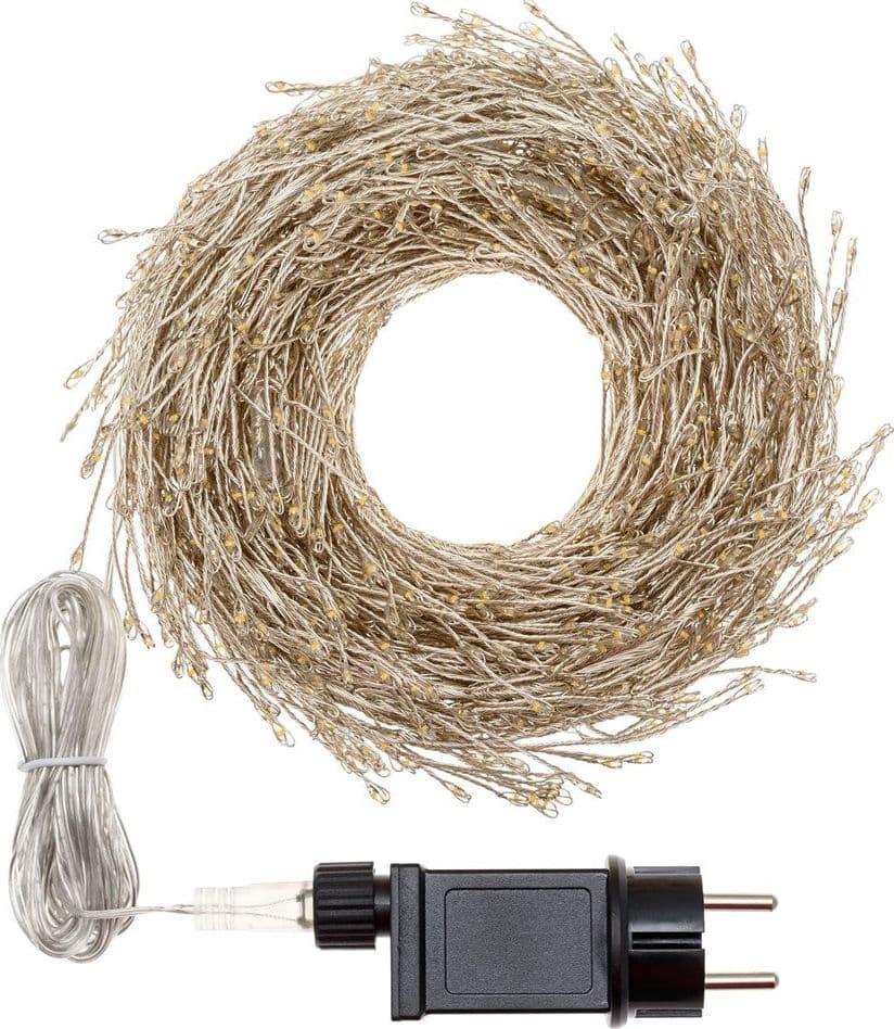 Luci di Natale catena luminosa cavo argento con micro led decorazione albero da esterno - 8
