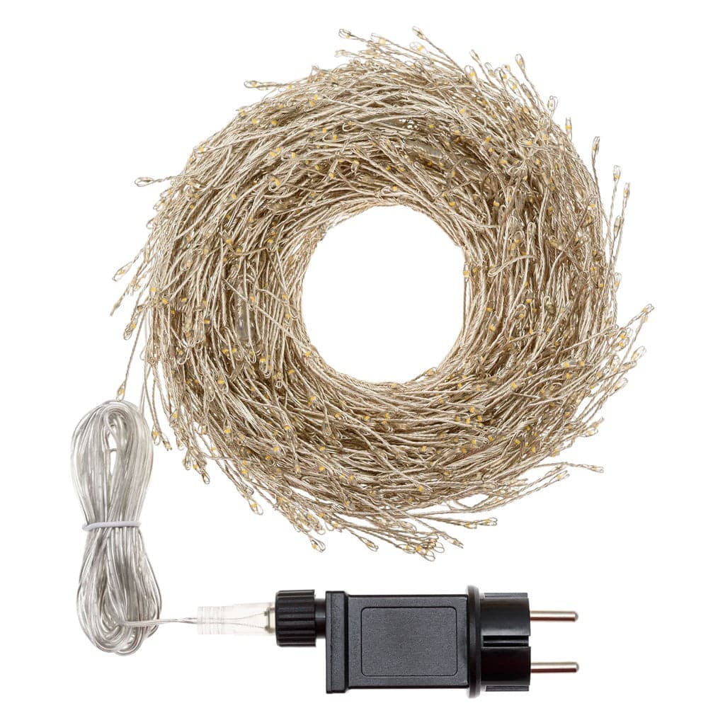Luci di Natale catena luminosa cavo argento con micro led decorazione albero da esterno - 8