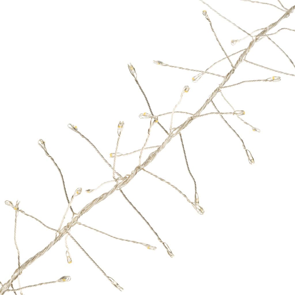 Luci di Natale catena luminosa cavo argento con micro led decorazione albero da esterno - 9