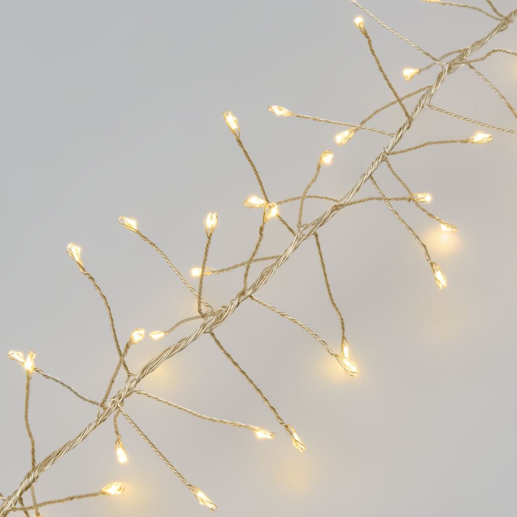 Luci di Natale catena luminosa cavo argento con micro led decorazione albero da esterno - 10