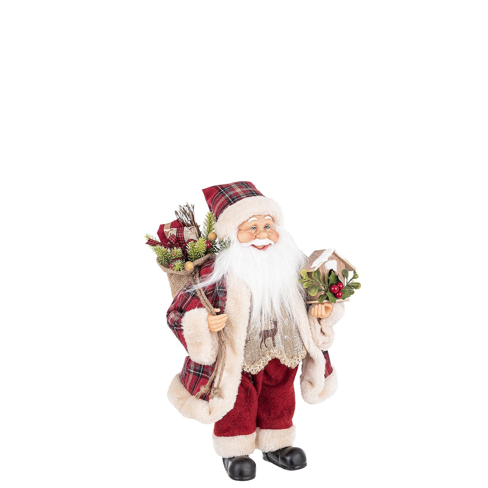 Babbo Natale "Alwin" con regali color Rosso in poliestere decorazione natalizia - 2