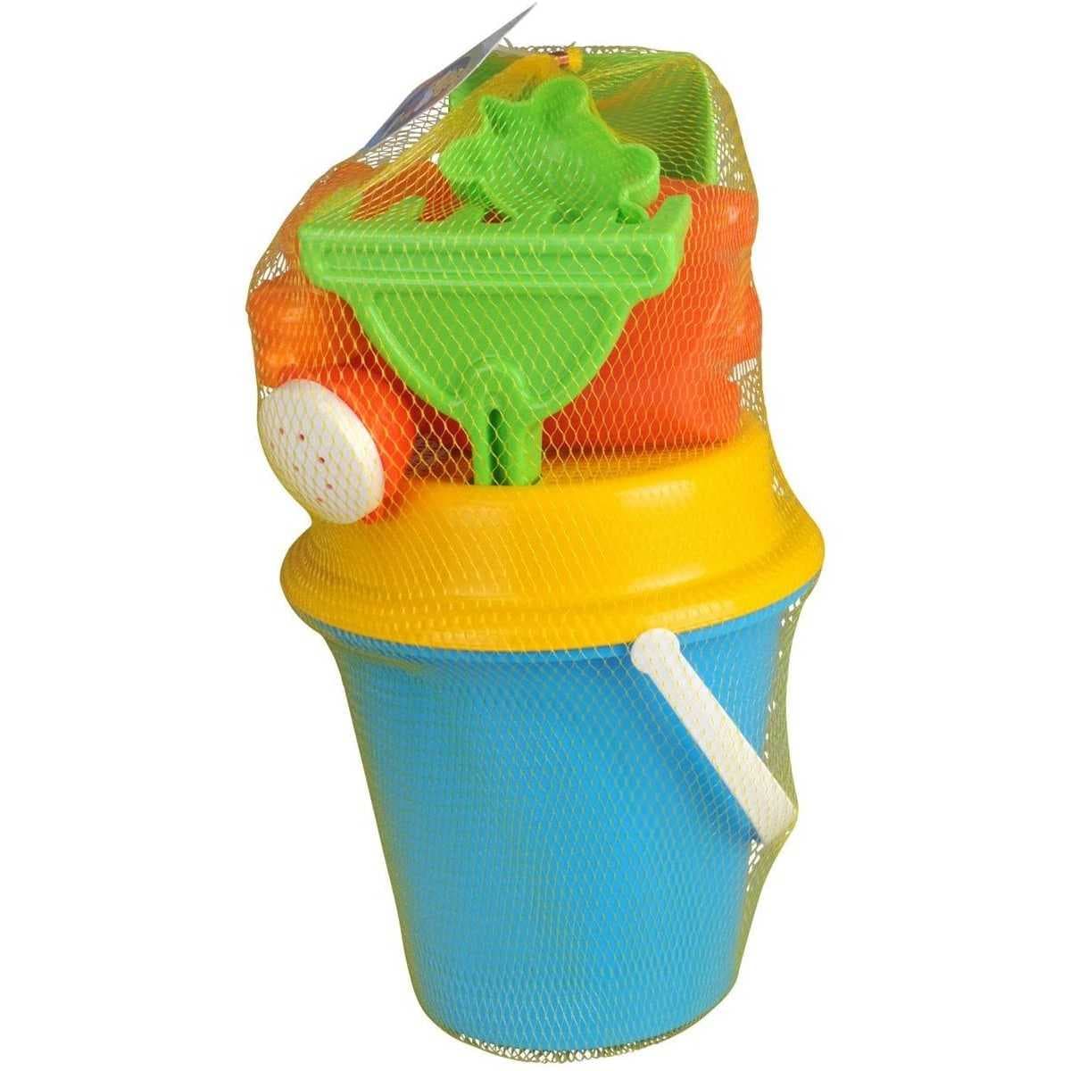 Secchiello da mare per Bambini con formine setaccio paletta e rastrello h 18 cm - 2