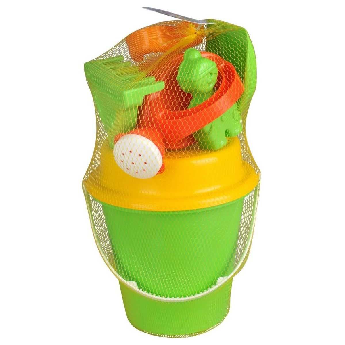 Secchiello da mare per Bambini con formine setaccio paletta e rastrello h 18 cm - 3