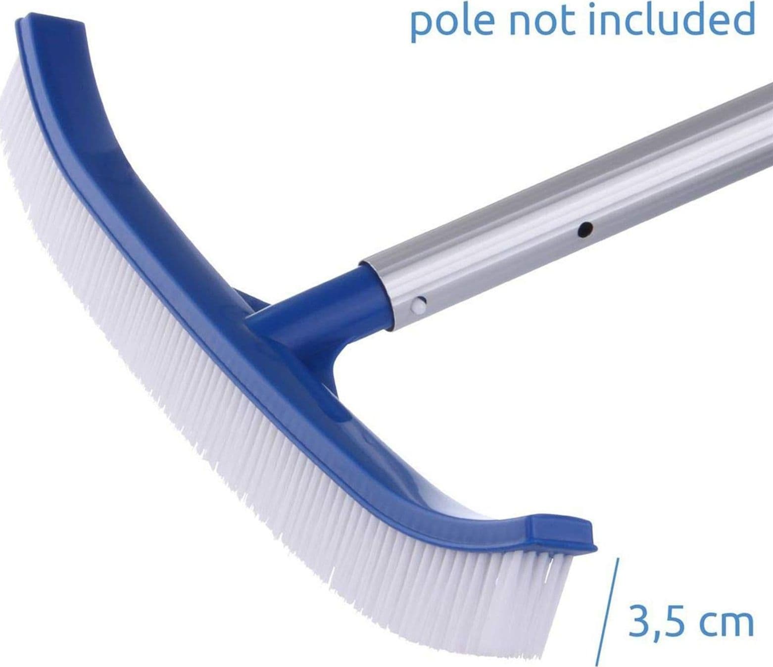 Spazzola in nylon per pulizia fondo e parete piscina rinforzo PVC da 45 cm - 4
