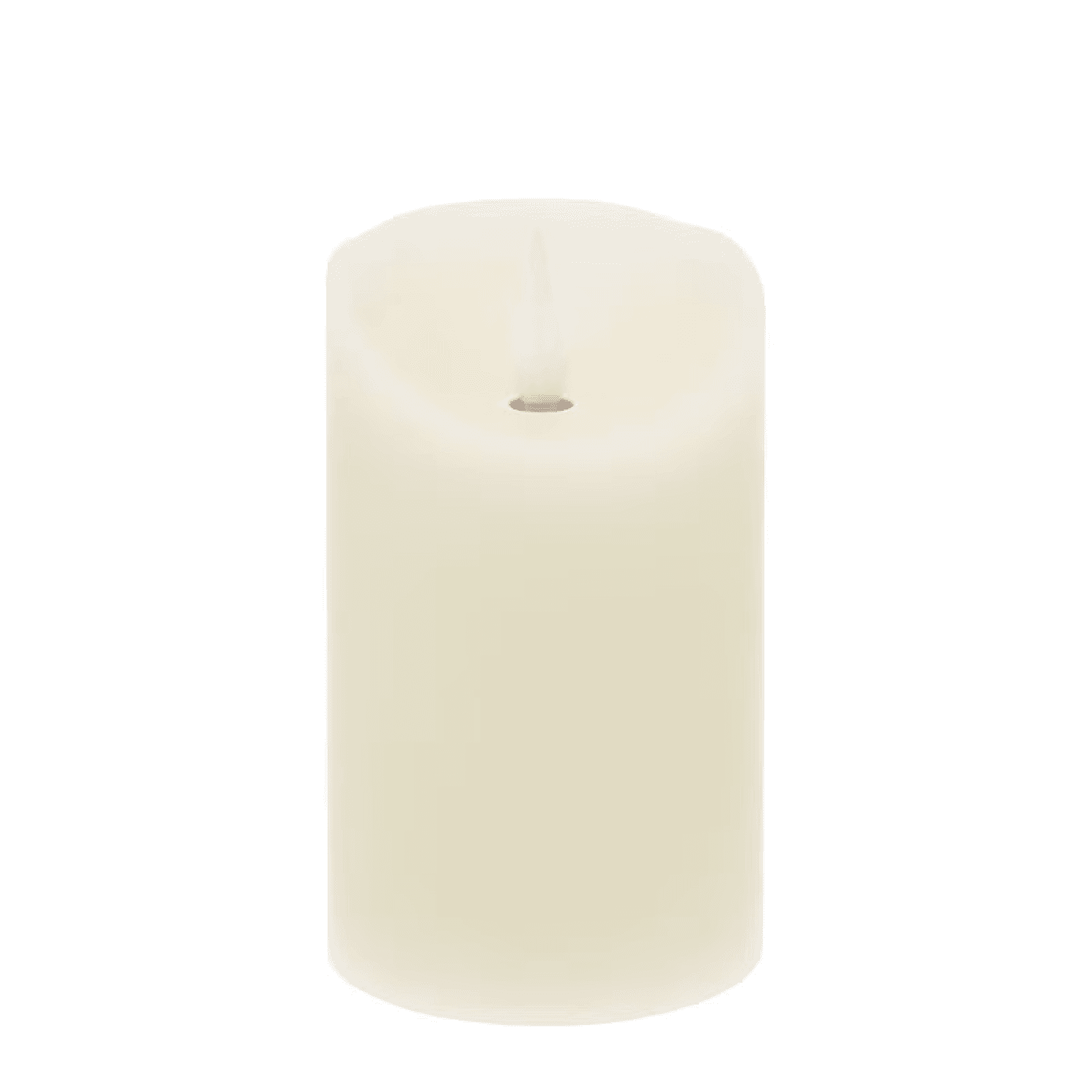 Candela led avorio in cera liscia, fiamma mobile Ø 7,5 cm per decorazioni - 2