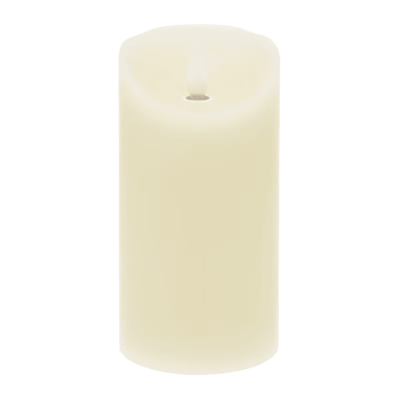 Candela led avorio in cera liscia, fiamma mobile Ø 7,5 cm per decorazioni - 3
