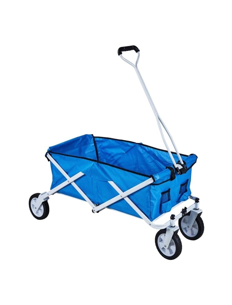 Carrello "Adriatic" struttura in metallo e tessuto blu con ruote - 2