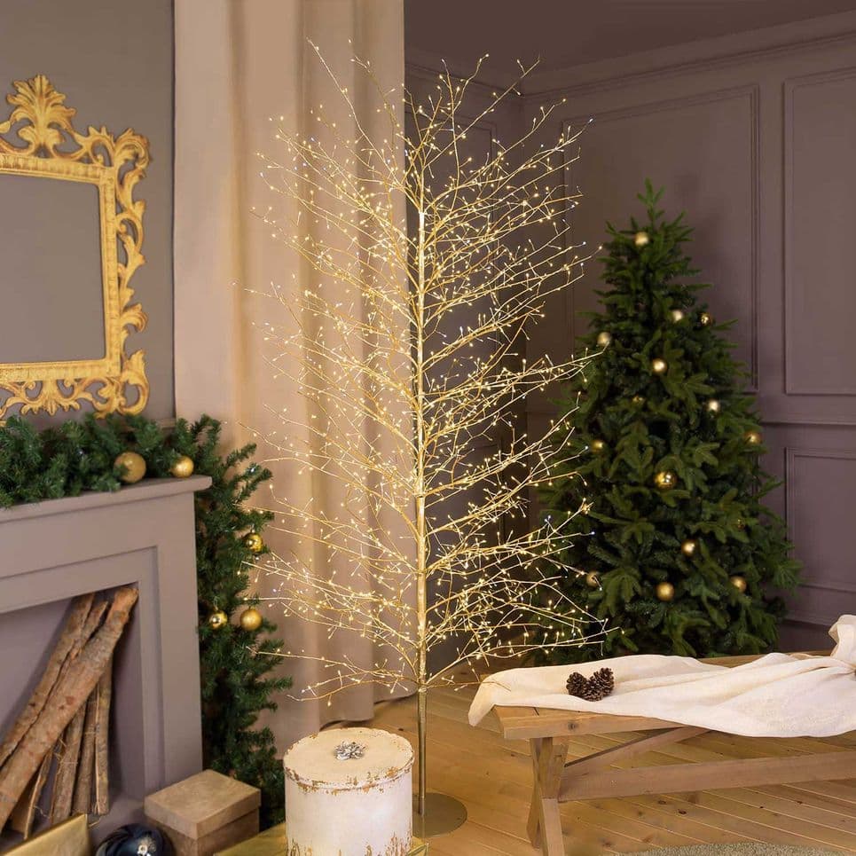 Albero Luminoso Tiglio con microled bianco caldo, uso interno - 15