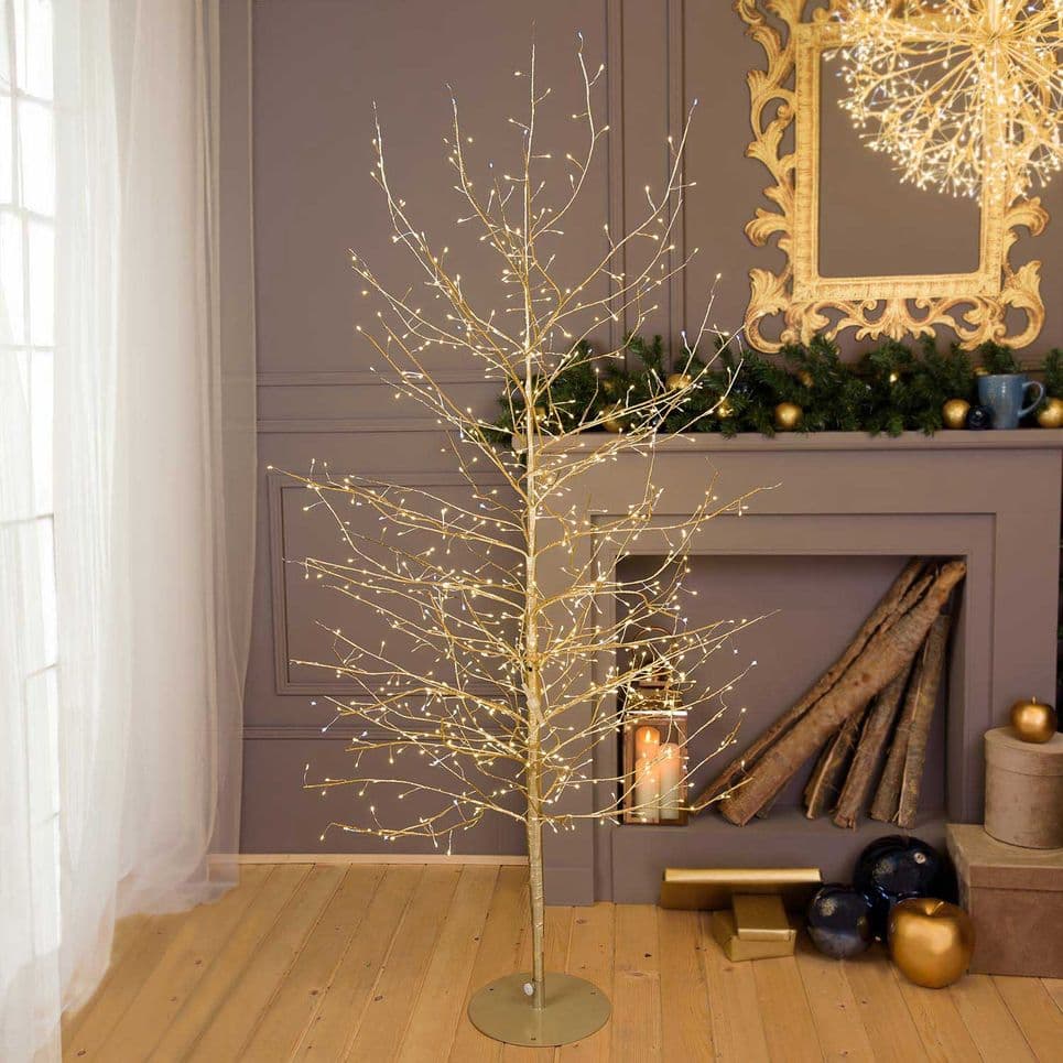 Albero Luminoso Tiglio con microled bianco caldo, uso interno - 16