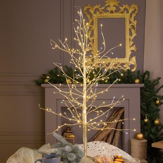 Albero Luminoso Tiglio con microled bianco caldo, uso interno - 19