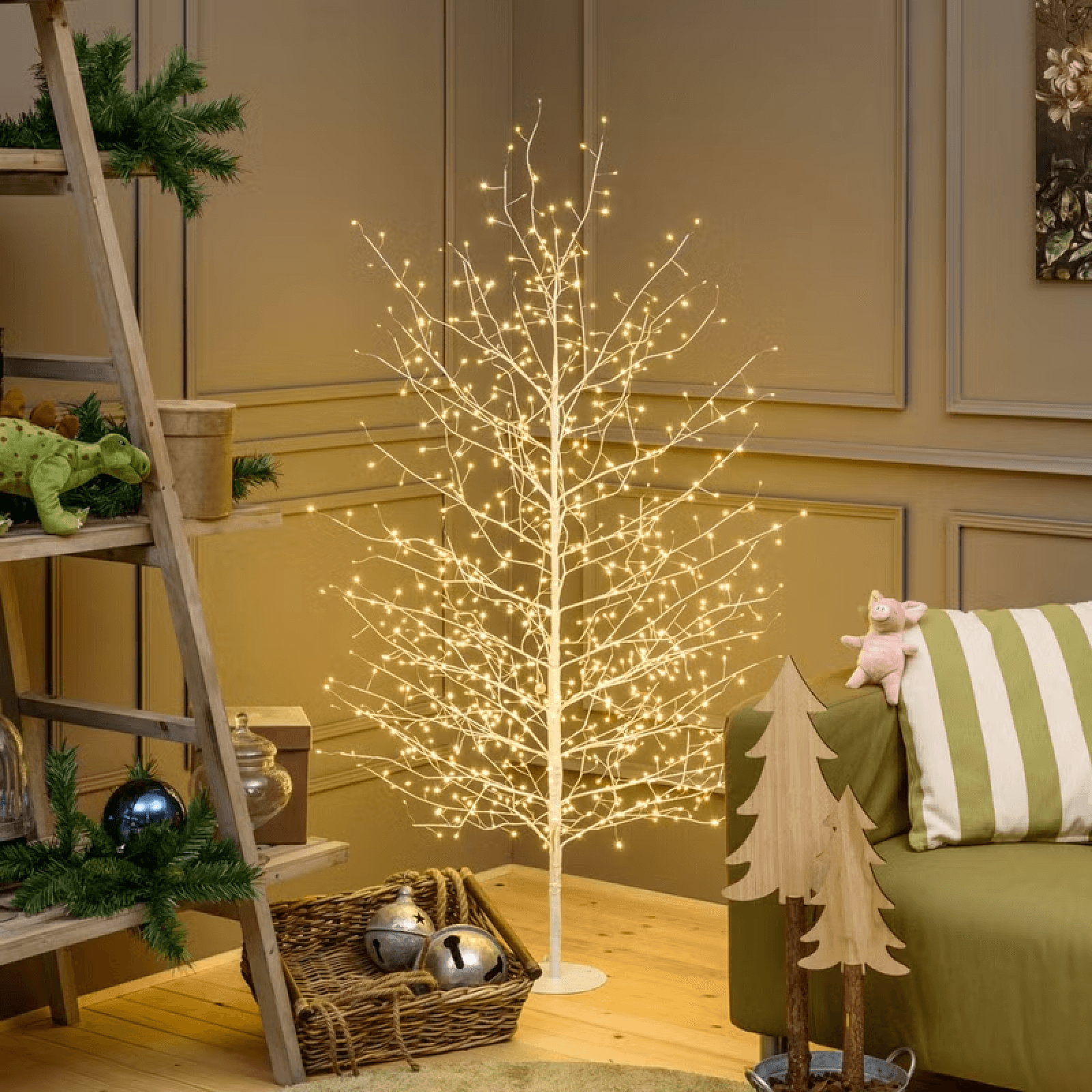 Albero Luminoso Tiglio con microled bianco caldo, uso interno - 6