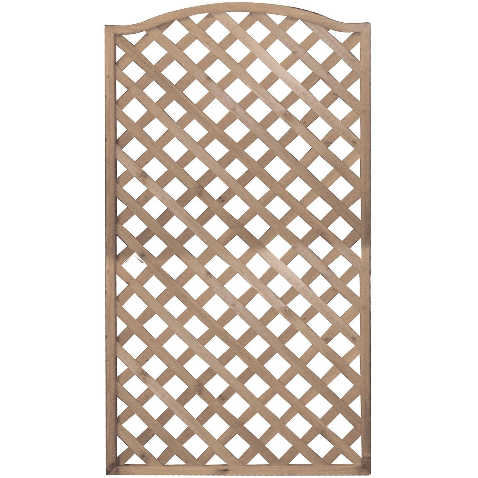 Pannello grigliato "Patio" Onda in legno tropicale naturale per recinzioni giardino e terrazzo