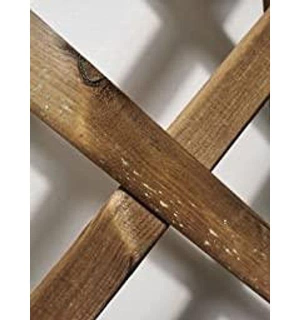 Pannello grigliato "Patio" Onda in legno tropicale naturale per recinzioni giardino e terrazzo - 3