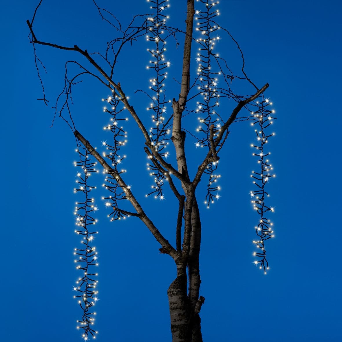Cascata a LED rami a luce calda decorazione per esterno da 200 cm - 2