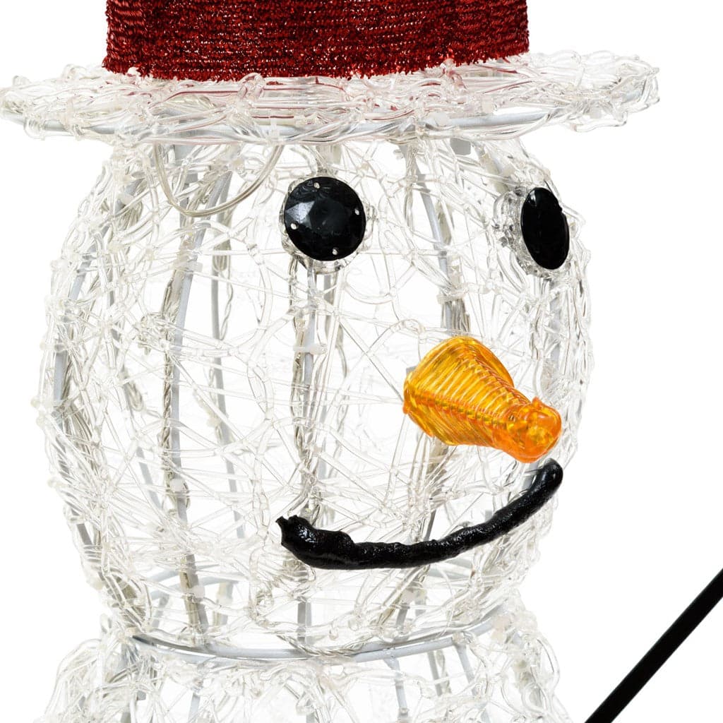 Pupazzo di neve 3D luminoso in acrilico con led bianco, decorazione per interno ed esterno - 11