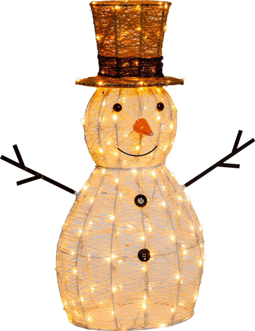 Pupazzo di neve 3D luminoso in acrilico con led bianco, decorazione per interno ed esterno - 18