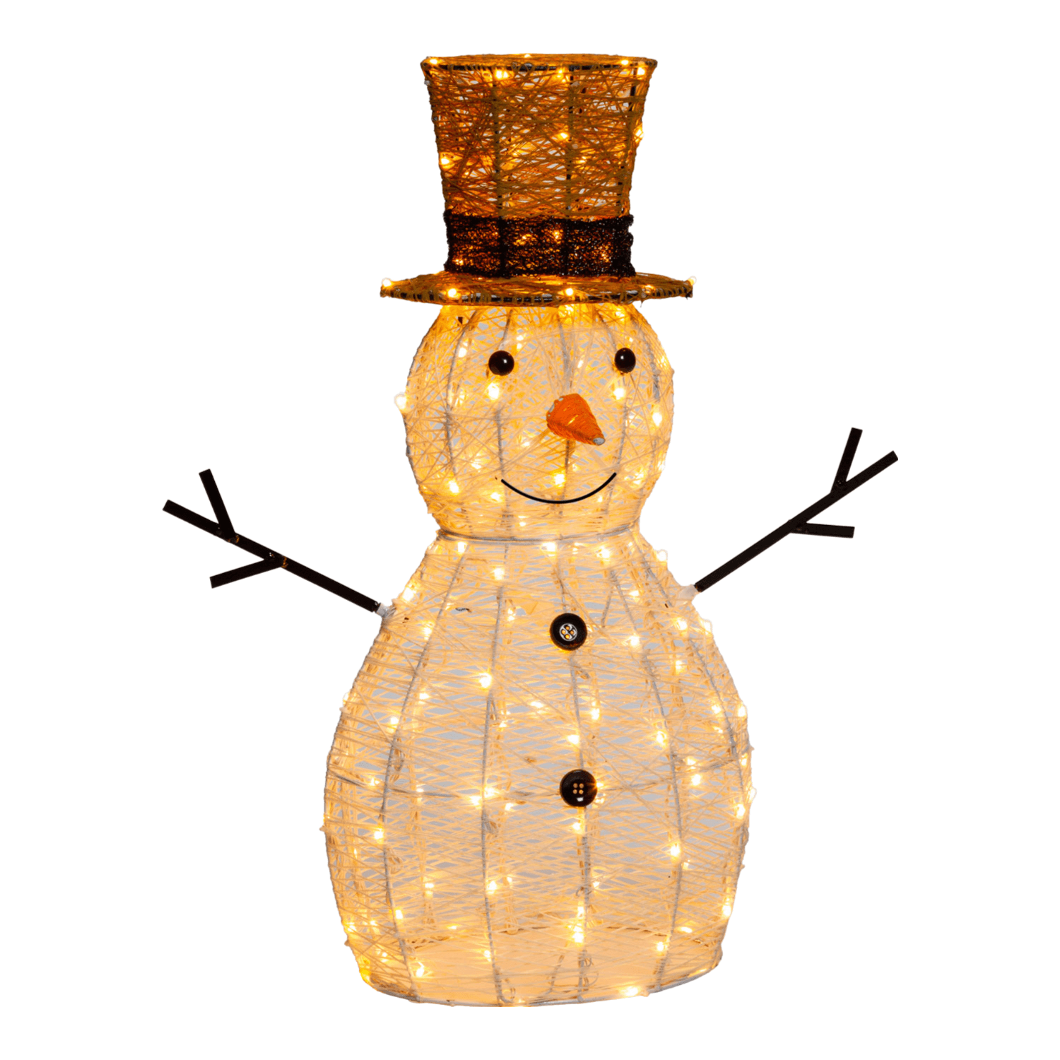 Pupazzo di neve 3D luminoso in acrilico con led bianco, decorazione per interno ed esterno - 18