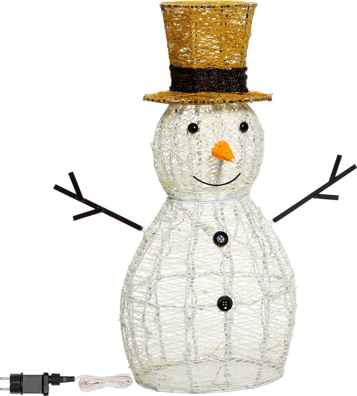 Pupazzo di neve 3D luminoso in acrilico con led bianco, decorazione per interno ed esterno - 19